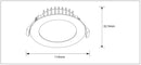 Tradelike Blaze 13W Tri-Colour Flush Downlight (TLBL34510WD)