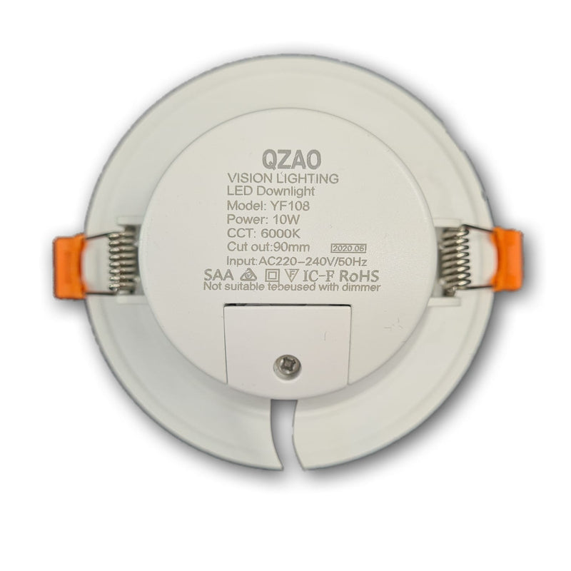 QZAO 10W Non-Dimmable 90mm Cutout Downlight (YF108)