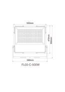 3A Lighting 500W Floodlight (FL03-C-500W)