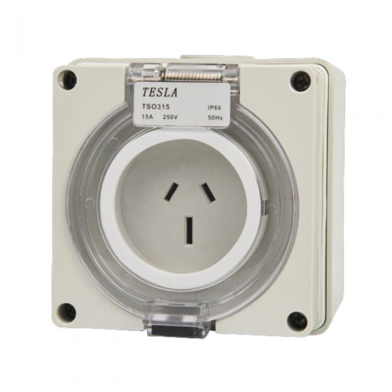 Tesla 3 Pin 10A Socket Outlet (TSO310)