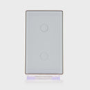 Havit Lighting  Wifi 2 Gang White with Gold Trim Wall Switch (HV9120-2)