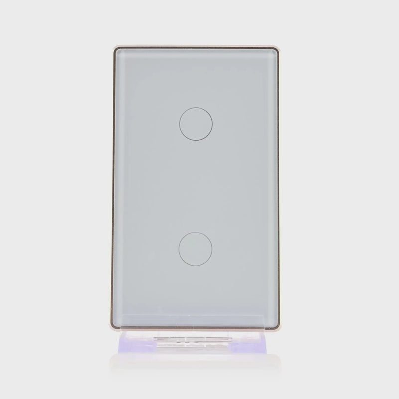 Havit Lighting  Wifi 2 Gang White with Gold Trim Wall Switch (HV9120-2)
