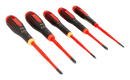 Bahco ERGO™ Slim VDE Insulated Slotted and Phillips Screwdriver Set with 3-Component Handle - 5 Pcs  (BE-9881SL)