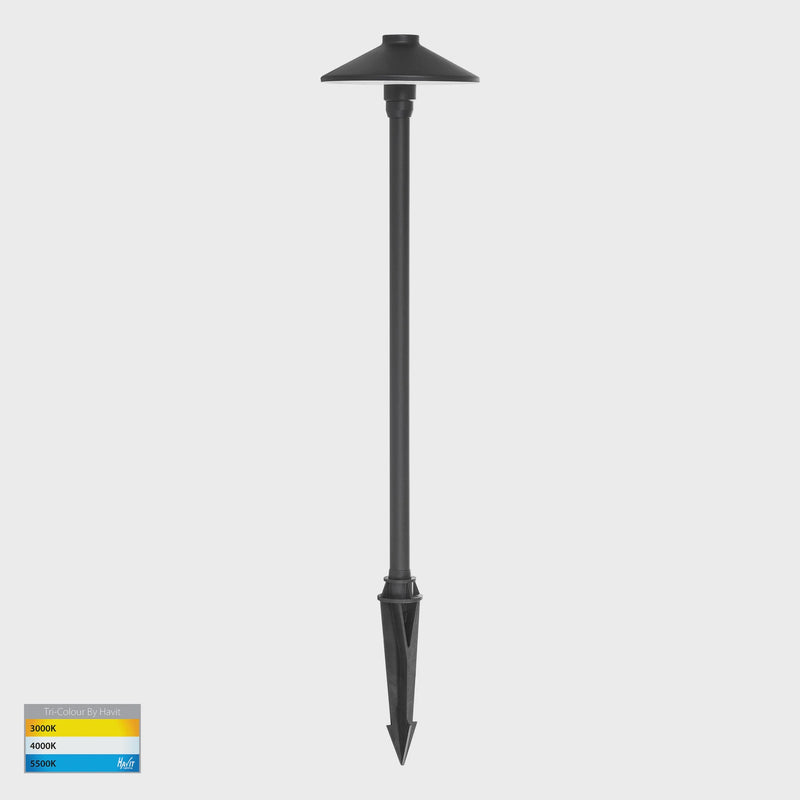 Havit Lighting Polari 316 Stainless Steel Black 3w LED Garden Spike Light (HV1452T-BLK)