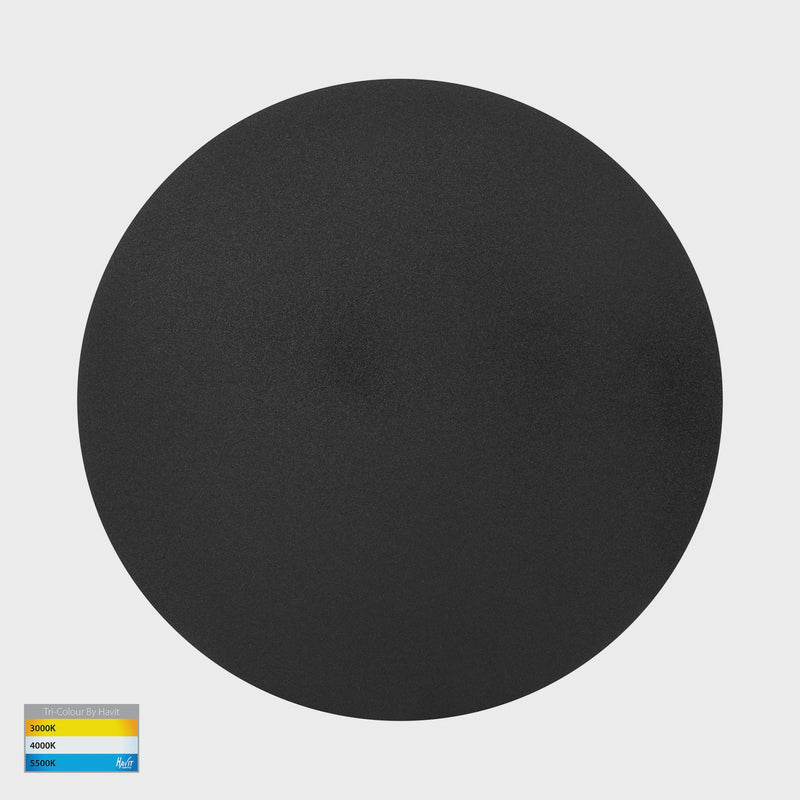 Havit Lighting Halo Black TRI Colour LED Wall Light (HV3593T-BLK)