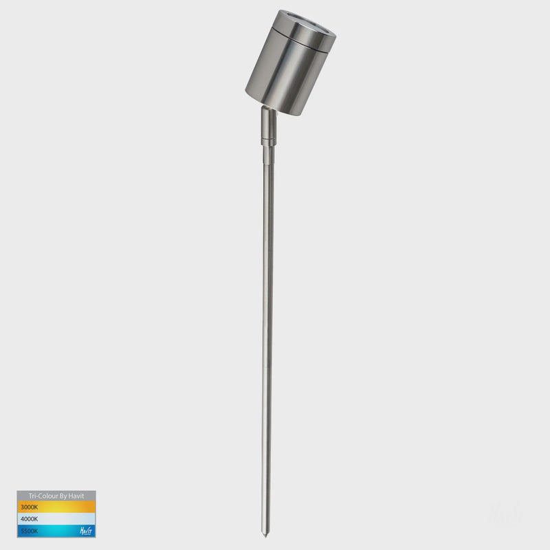 Havit Lighting Pointe 316 Stainless Steel TRI Colour LED Garden Spike Light (HV1401T)