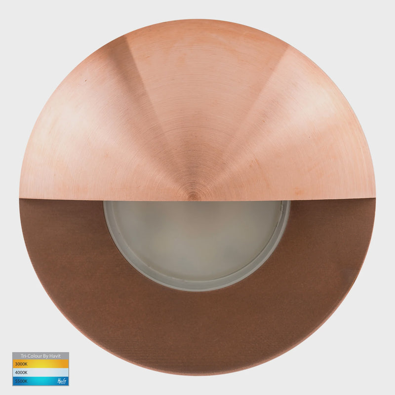 Havit Lighting Ollo Copper TRI Colour LED Step Light With Eyelid (HV19012T-CP)