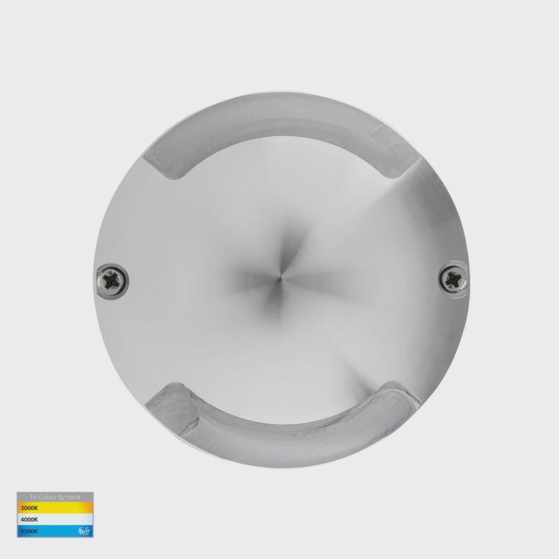 Havit Lighting Dome Silver Aluminium LED Two Way Deck Lights (HV2872T-SLV-12V)