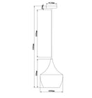 CLA CAVIAR: Black Angled Bell Shape Pendant Light