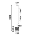 CLA AUTUMN: Small Round Aged Bronze with Amber Lining Pendant Light