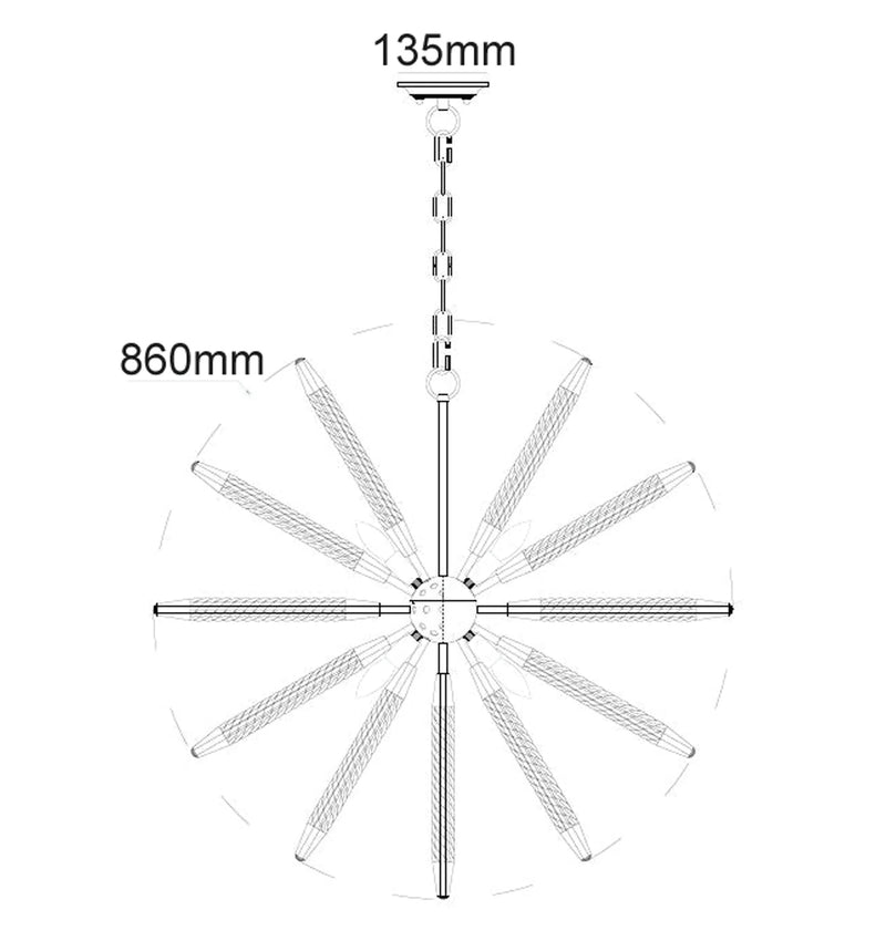 CLA MAZZA: Medieval Style Natural Rope 8 light Pendant Light