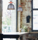 CLA ALTA: Industrial Bell Shape With Copper Highlights Pendant Lights