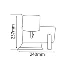 CLA VIGO: City Series LED 2 Switch Frosted Glass Deco Wall Light & Reading Light (with USB charger)