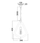 CLA ORBITA: Bohemian Small Polished Nickel Hardware Pendant Light