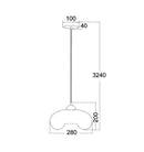 CLA MASON: Modern Retro Oval Glass Pendant Lights