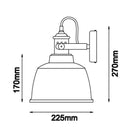 CLA ALTA: Interior Adjustable Bell With Copper Highlight Wall Lights