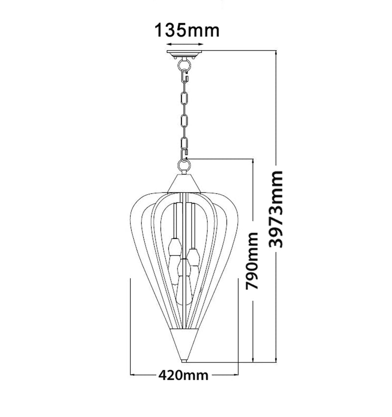CLA SENORITA: Rustic Medium Tuscan Coffee Cherry / Winter Moss Wood Pendant Lights