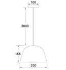 CLA PASTEL: Scandinavian Angled Dome Shape Pendant Lights