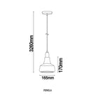 CLA PENOLA: GU10 Smokey Black Glass Dome Pendant Light