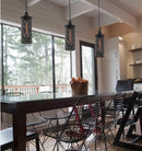 CLA VENETO: Industrial Aged Decorative Single Black Mesh Pendant Light