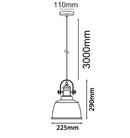 CLA ALTA: Industrial Bell Shape With Copper Highlights Pendant Lights