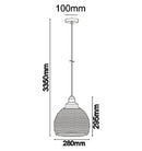 CLA CHEVEUX: Industrial Black Mesh Bird Cage Wine Glass Shape Pendant Light