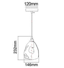 CLA ORDITO: Abstract Chrome With Glass Ellipse Pendant Lights