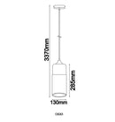 CLA CASA: Retro White With Amber Oblong Pendant Light