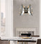 CLA STRATO: Abstract Polished Nickel Hardware with Stainless Steel Pendant Light
