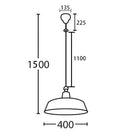 CLA DEKSEL: Industrial Rustic Aged Copper Interior Dome Shape Pendant Light