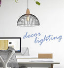 CLA STRAND: Iron and Wood Dome Cage Pendant Lights