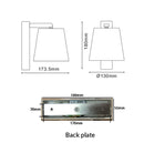 CLA CHESTER: City Series LED Wall White 1 Switch Clear PS Shade Wall Lights