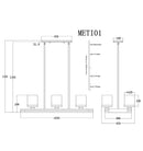 CLA METI: Medieval Rustic Rectangular Warm Chestnut Wood Frame Pendant Light