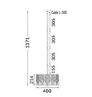 CLA AUTUMN: Large Drum Aged Bronze with Amber Lining Pendant Light