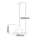 CLA DIVO: Industrial Retro Dome Chrome Pendant Light