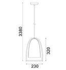 CLA SWING: Ellipse with Wood Frame Pendant Lights