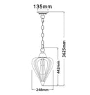 CLA SENORITA: Rustic Small Tuscan Coffee Cherry / Winter Moss Wood Pendant Light