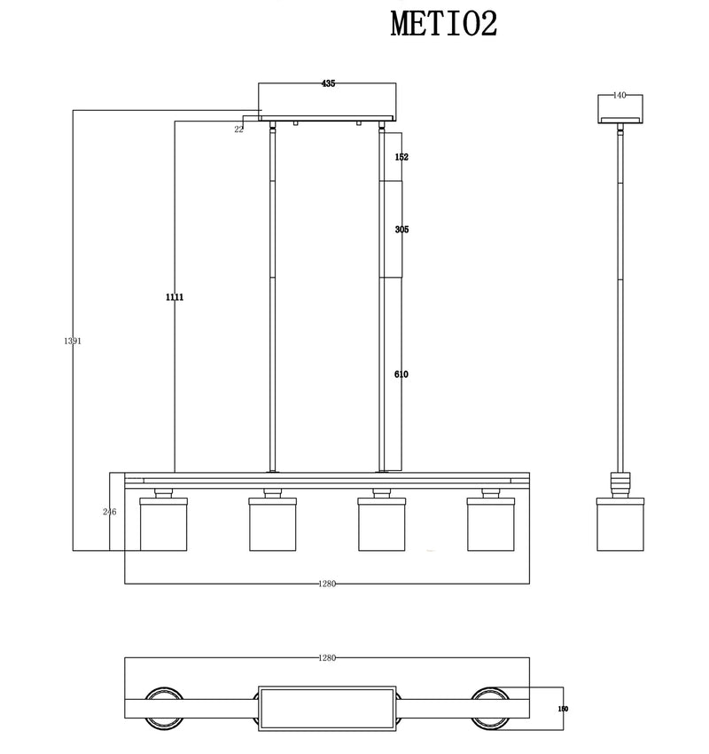 CLA METI: Medieval Rustic Warm Chestnut Wood Bar Pendant Light