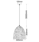 CLA CELESTE: Bohemian Rustic Ellipse Shape Pendant Light