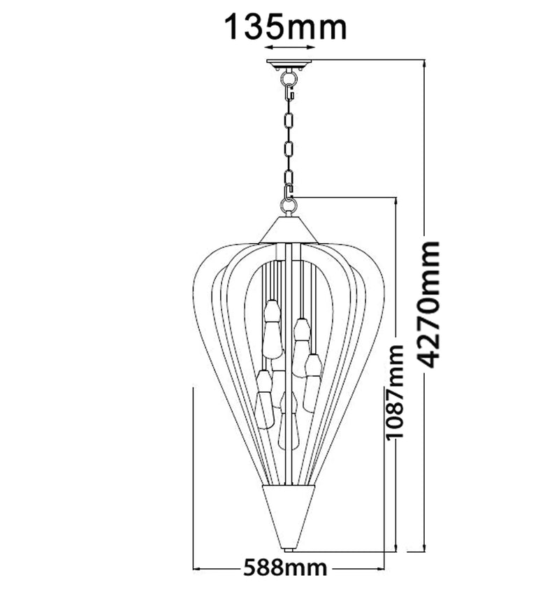 CLA SENORITA: Rustic Large Tuscan Coffee Cherry /Winter Moss Wood Pendant Lights