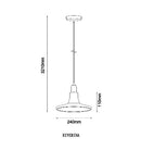 CLA RIVERINA: GU10 Smokey Black Martini Glass Pendant Light