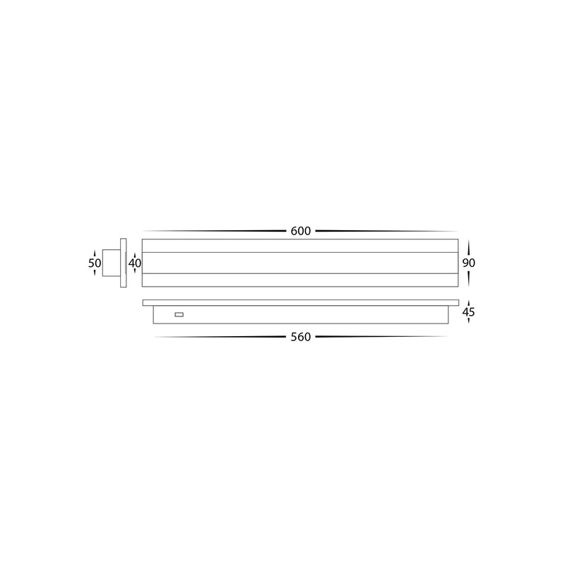 Havit Lighting Barline Aluminium White 600mm Wall Light (HV3582T-WHT)