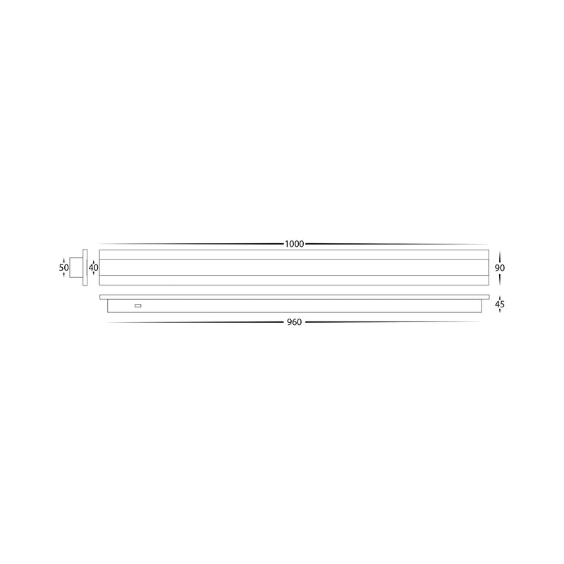 Havit Lighting Barline Aluminium White 1000mm Wall Light (HV3584T-WHT)