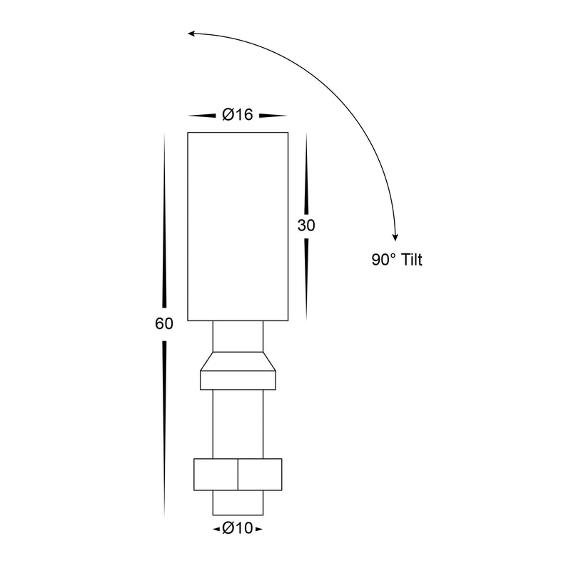 Havit Lighting Spar Aluminium White Spike or Surface Mounted Spot Light (HV1433T-WHT)