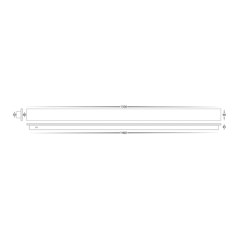 Havit Lighting Barline Shadow Aluminium White 1500mm Wall Light (HV3576T-WHT)