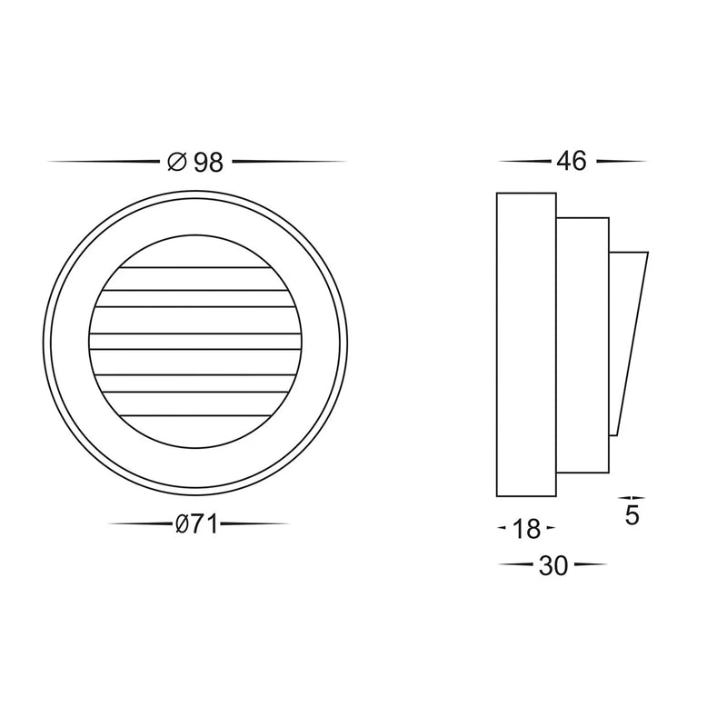 Havit Lighting Pinta White Louvered Step Lights (HV2925T-12V-WHT)