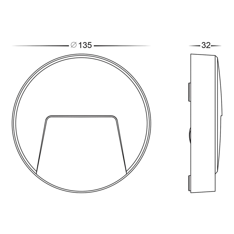 Havit Lighting Seefore Polycarbonate White LED Step Light (HV3221T-WHT)