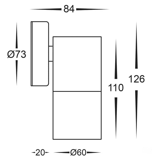 Havit Lighting Fortis Stainless Steel TRI Colour Fixed Down LED Wall Pillar Light (HV1172T)