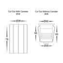 Havit Lighting Brillo White Aluminium LED Wall or Inground Light (HV2894T-WHT-12V)