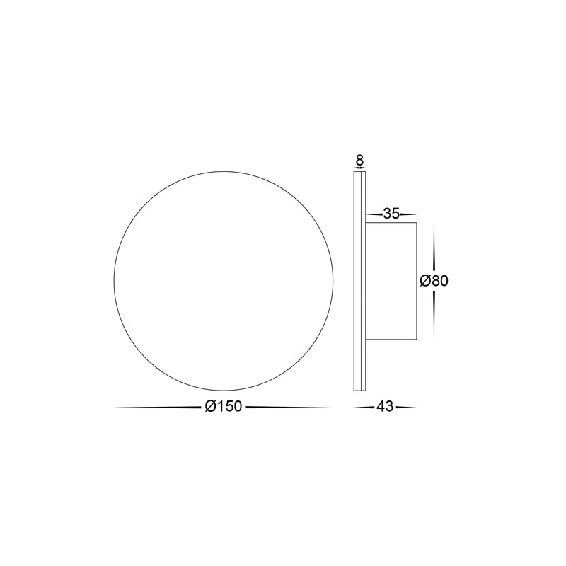 Havit Lighting Halo White TRI Colour LED Wall Light (HV3591T-WHT)